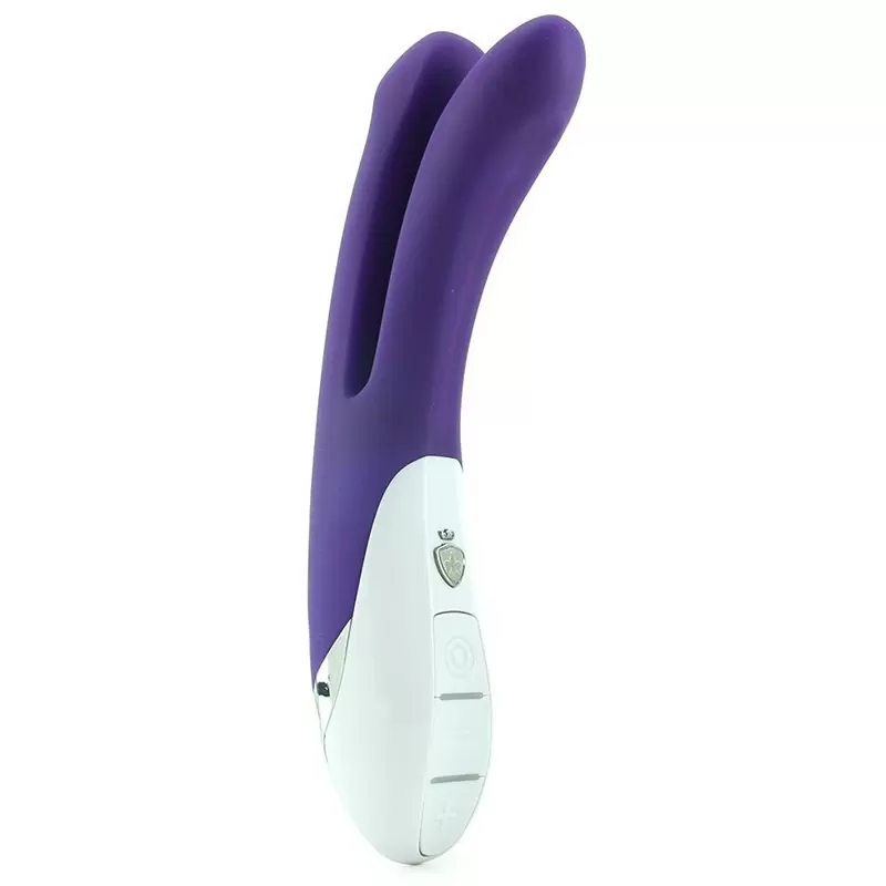 Вибромассажер Bon Aparte для двойного проникновения – фиолетовый