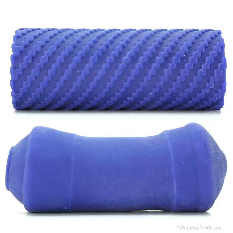 Мастурбатор Apollo Reversible Premium Masturbator Twist двусторонний – голубой