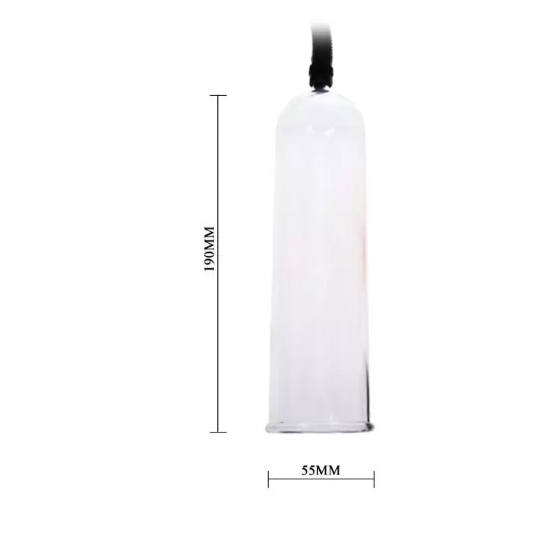 Мужская вакуумная помпа с 4-мя уплотнителями Penis Pump – прозрачный с черным