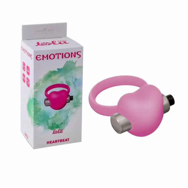 Эрекционное виброколечко Emotions Heartbeat Light pink 4006-02Lola