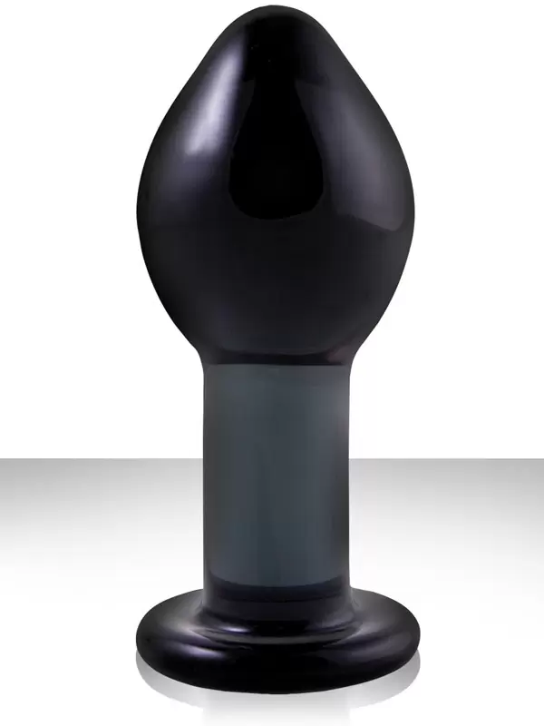 Большая анальная пробка Crystal Premium Glass - Charcoal
