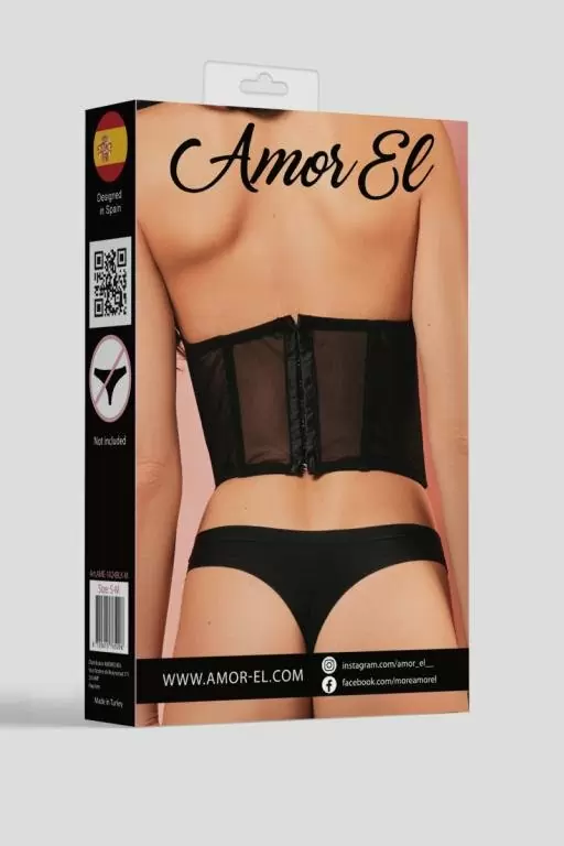 Корсет с косточками и открытой чашкой