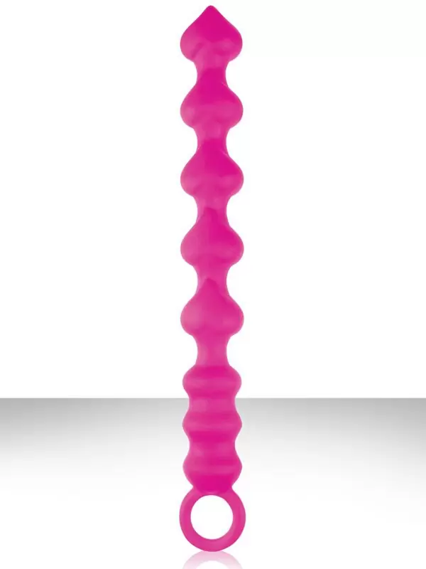 Тектсурированные анальные бусы Perles DAmour - Pink