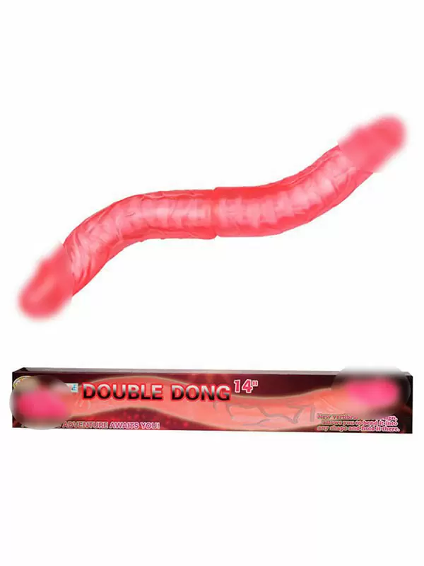 Гибкий двухголовый фаллоимитатор Double Dong 14” – розовый