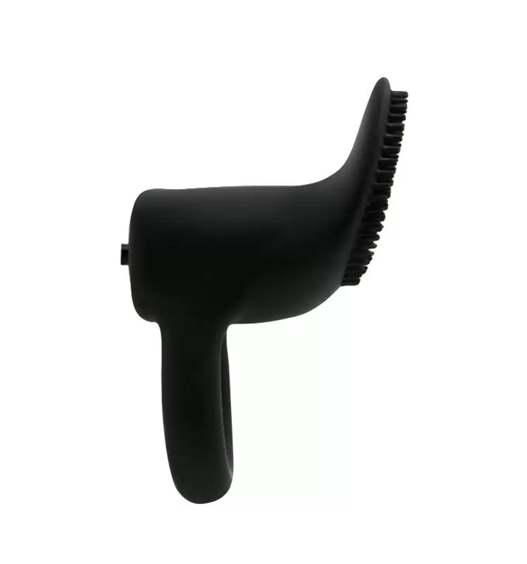 Эрекционное кольцо Cobra с вибрацией и подушкой для стимуляции клитора – черный