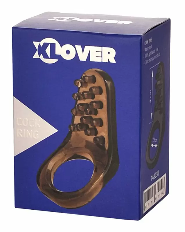 Эрекционное кольцо TOYFA XLover с текстурированным клиторальным стимулятором – серый