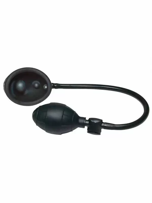 Вакуумная помпа женская The Black Treasure Pussy, для половых губ и клитора, 9 см, силикон, черный