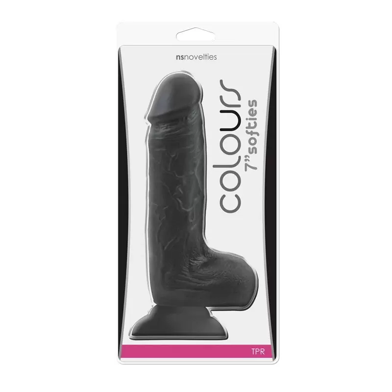 Фаллоимитатор-реалистик с мошонкой на присоске Colours Softies 7