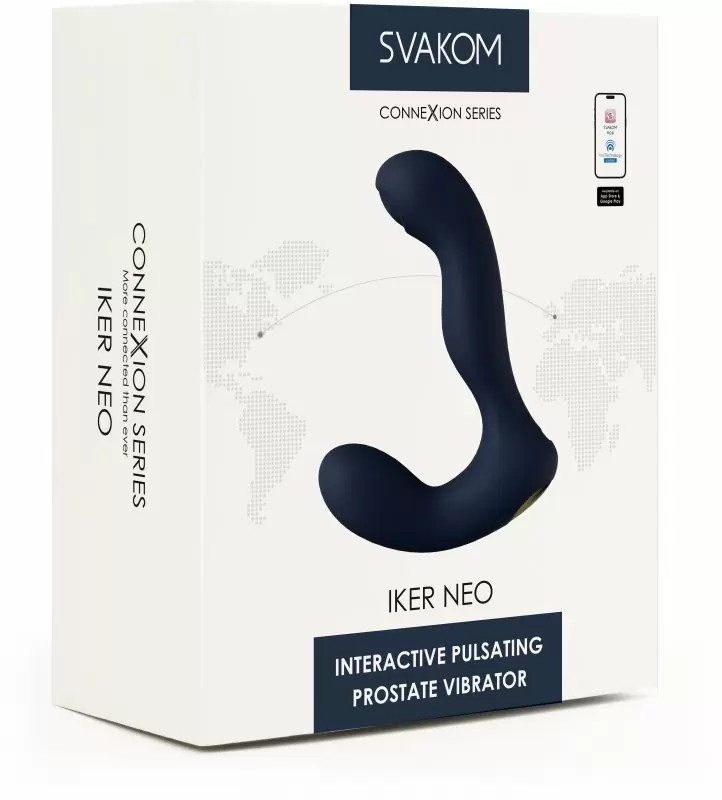 Интерактивный массажер простаты Svakom Iker Neo с пульсацией, 10 режимов, дистанционное управление, функция блокировки