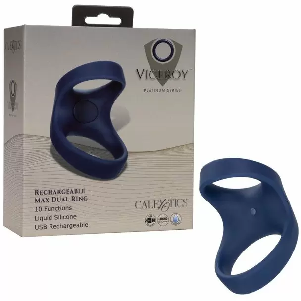 Перезаряжаемое эрекционное виброкольцо Viceroy Rechargeable Max Dual Ring