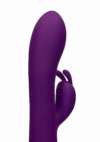 Вибратор-кролик Lux (фиолетовый): 20 см, 10 режимов вибрации, 8500 оборотов/мин, АБС/силикон