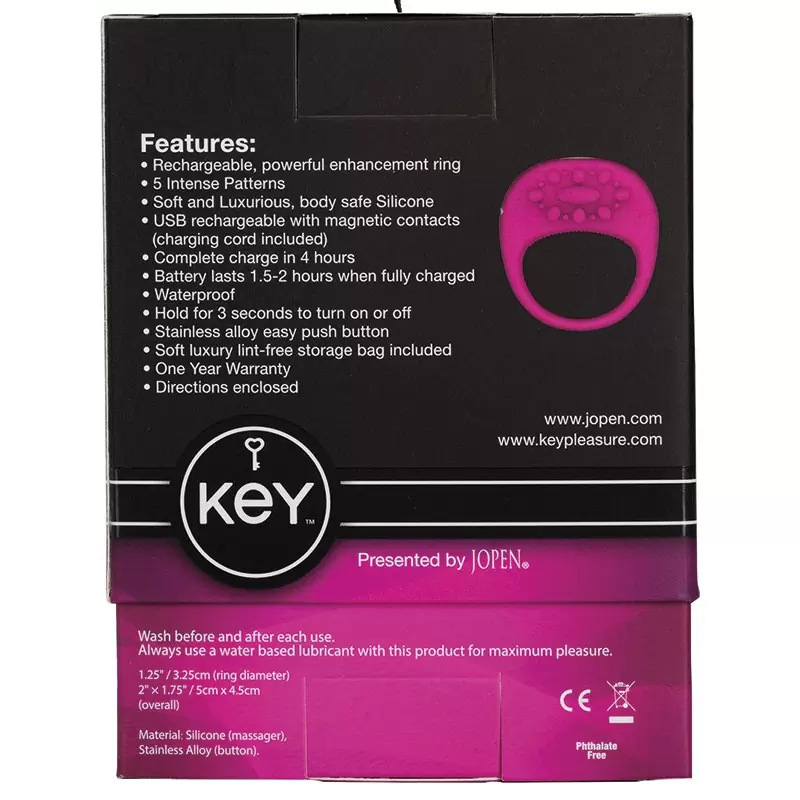 Перезаряжаемое вибро-кольцо Ela – розовое