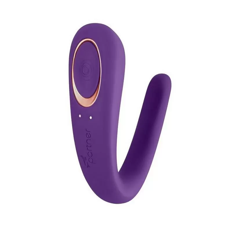 Водонепроницаемый перезаряжаемый вибромассажер для пар Partner – фиолетовый 