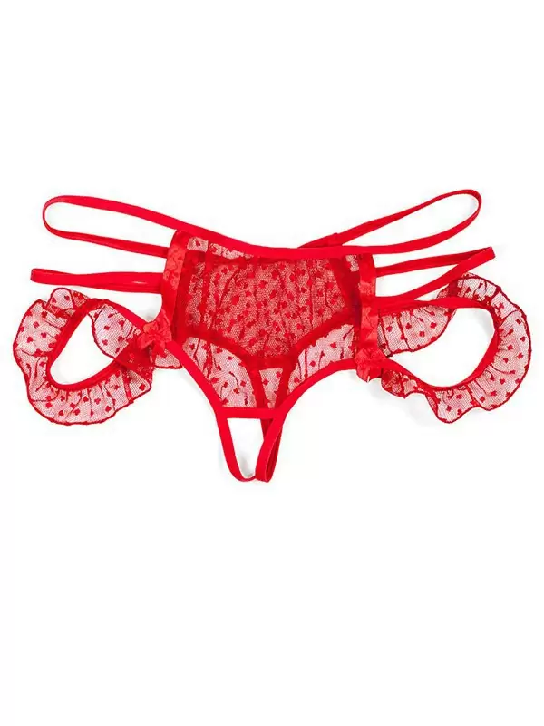 Очаровательные открытые трусики панти Anais Keira – красный, S