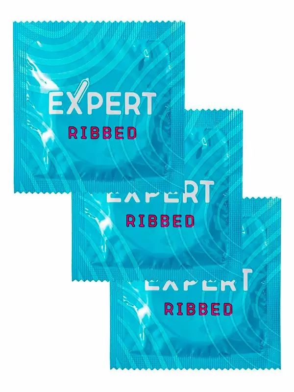 Рельефные презервативы EXPERT Ribbed, ребристые, 3шт