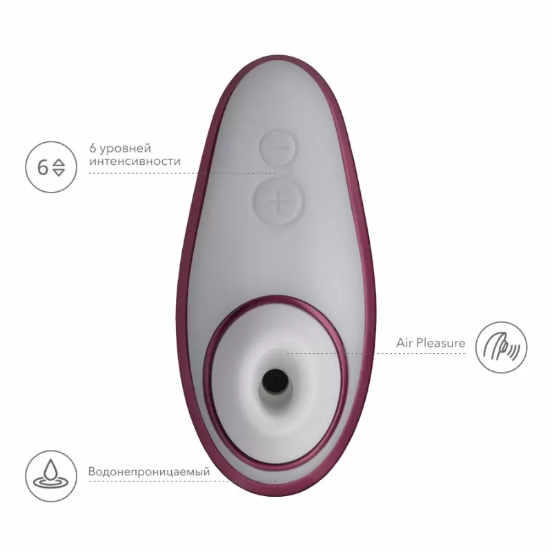 Компактный вакуумный стимулятор клитора Womanizer Liberty - красный