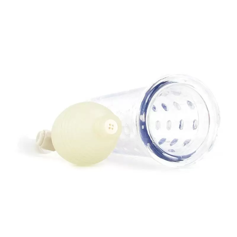 Мужская эрекционная помпа So Pumped с текстурированной вставкой – прозрачный