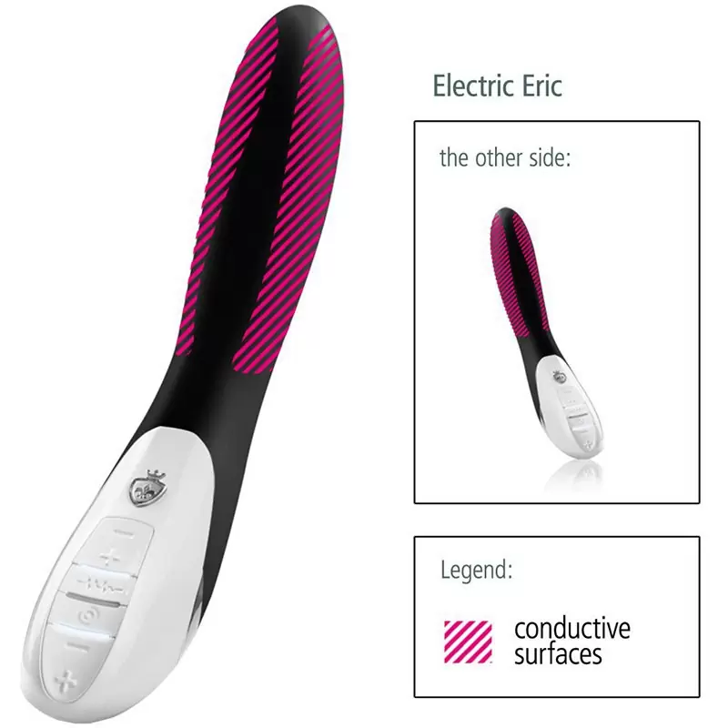 Вибромассажер с электростимуляцией Electric Eric классический – черный