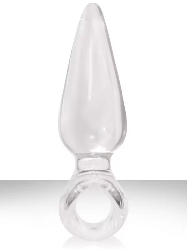 Анальная пробка большая с кольцом Jolie Pleasures - Clear