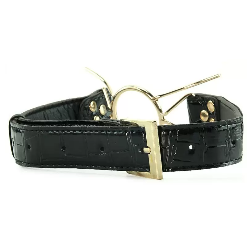 Кляп-рамка Deluxe Spider Gag – черный с золотом	