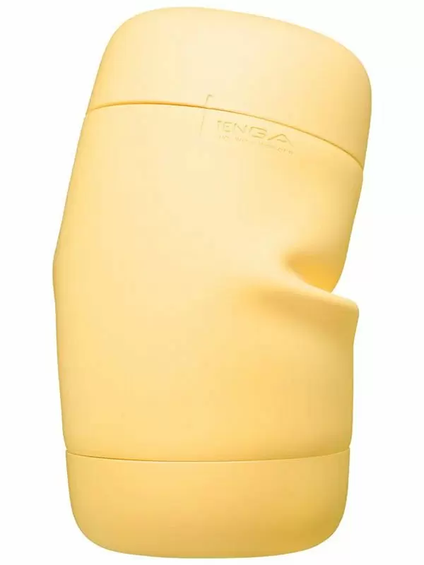 Мастурбатор Tenga Puffy Custard Yellow, 16.5 см, ТЭП, желтый | Он и Она 18+