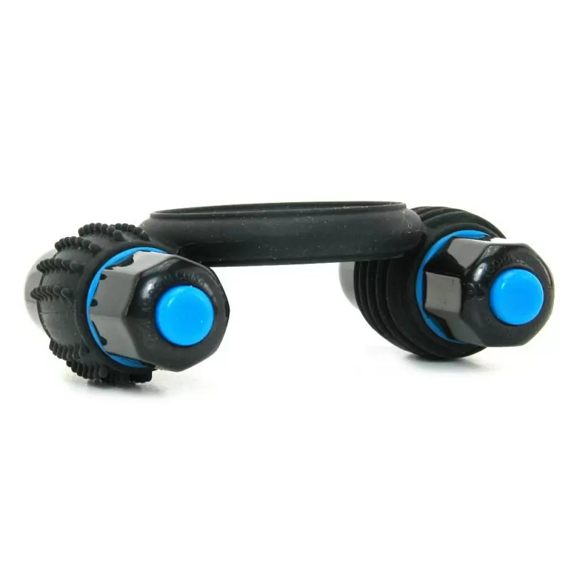 Двойное эрекционное кольцо с вибрацией OptiMALE Vibrating Double C-Ring – черный