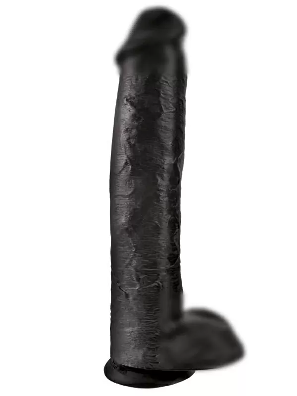 Реалистичный фаллоимитатор-гигант Pipedream King Cock 15 Cock with Balls, с мошонкой, 40,5 см, диаметр 7,6 см, черный