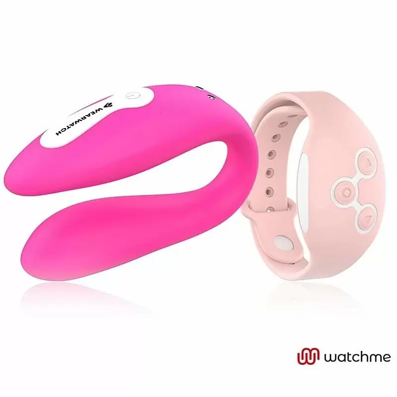 Вибратор для пар с белым пультом-часами Weatwatch Dual Pleasure Vibe
