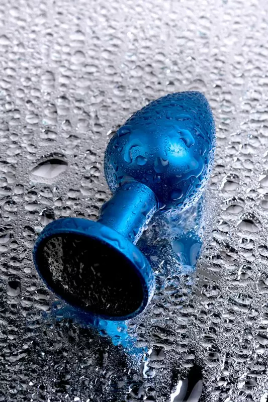 Маленькая металлическая анальная пробка TOYFA Metal с кристаллом - в ассортименте