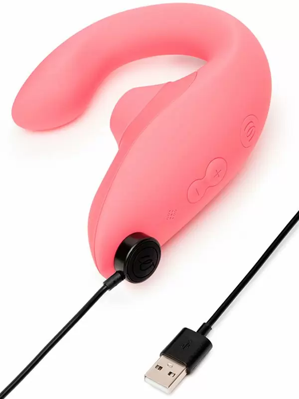 Компактный вибратор-кролик Womanizer Blend с бесконтактной клиторальной стимуляцией, 13,8 см, розовый