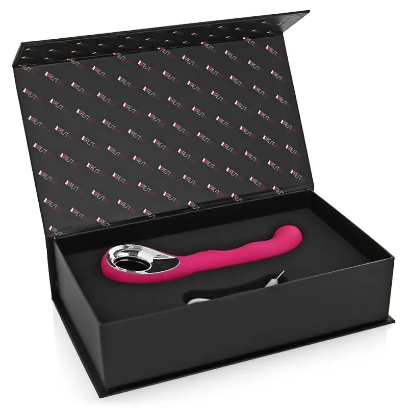 Изящный перезаряжаемый вибростимулятор с рукояткой G-Spot – розовый 