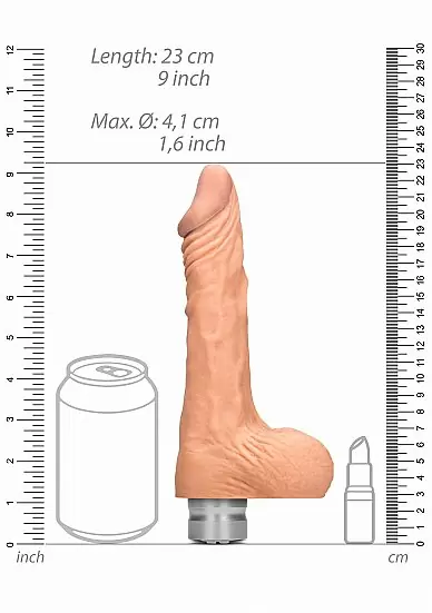Фаллоимитатор с вибрацией Vibrating Dildo With Balls - 20 см.