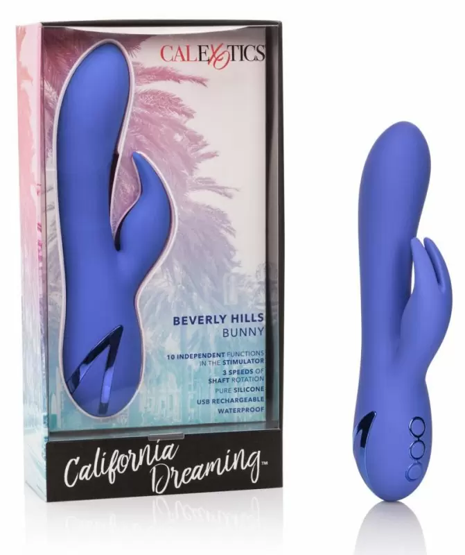 Гладкий вибратор-кролик Calexotics California Dreaming Beverly Hills Bunny, 11,5 см, силикон, сиреневый