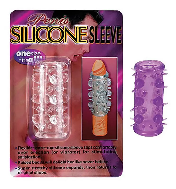 Открытая насадка на пенис Silicone Sleeve - синий