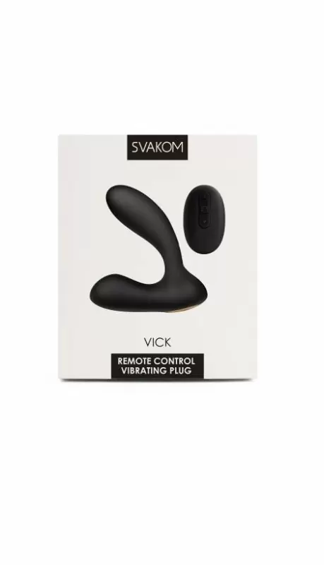 Vick Black Массажер простаты с вибрацией и ДУ