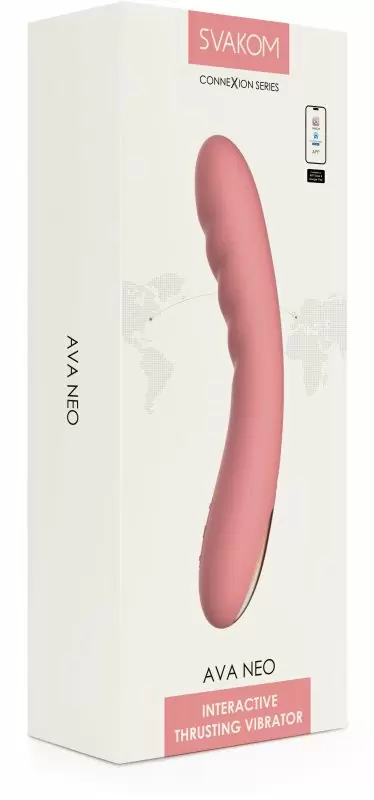 Интерактивный вибромассажер Ava Neo Peach Pink с функцией пенетрации