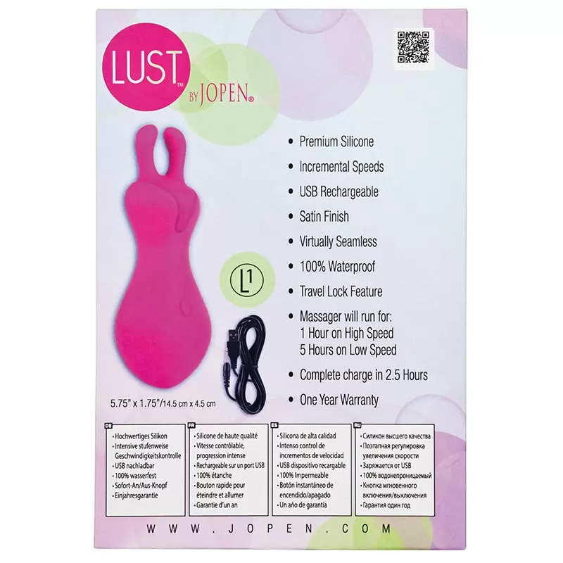 Перезаряжаемый мини-вибромассажер Lust by Jopen L1 – розовый
