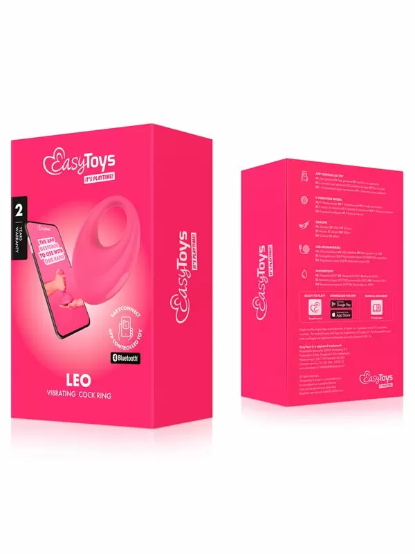Интерактивное эрекцинное виброкольцо One-DC Leo, 7,5 см, 9 режимов, силикон, розовый