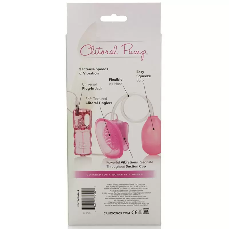Клиторальный стимулятор с вакуумной помпой Vibro Pussy Sucker – розовый
