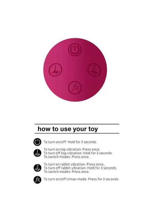 Изогнутый вибратор-кролик Kyra, с функциями 