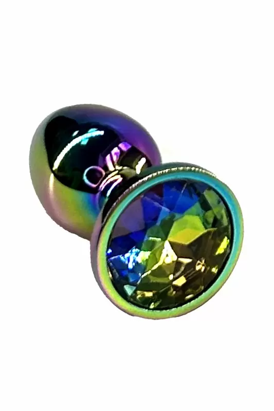 Анальная пробка с радужным кристаллом, размер S, Kanikule
