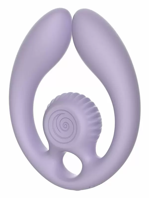 Эргономичный вибратор для пар SVibe Snail GIZI Duo, 3 мотора, пульт ДУ, силикон, лиловый