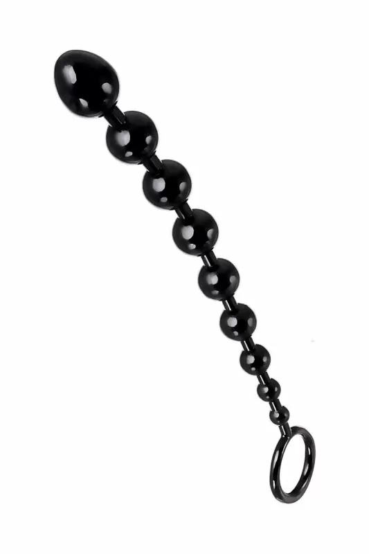 Анальная цепочка из шариков TOYFA A-Toys M – черный