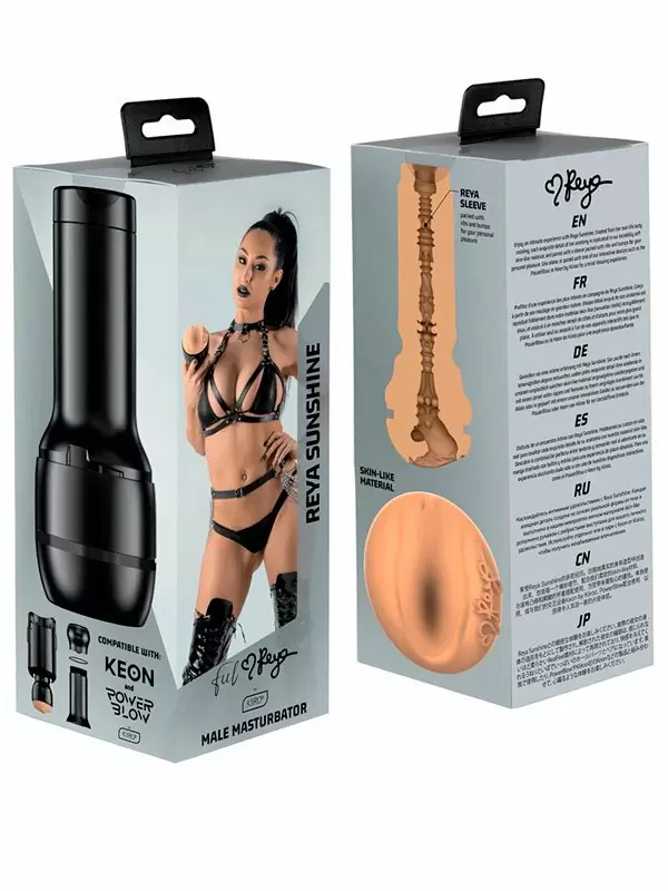 Реалистичный мастурбатор Kiiroo Feel Reya, анатомия реальной актрисы, 22 см, ТПЭ