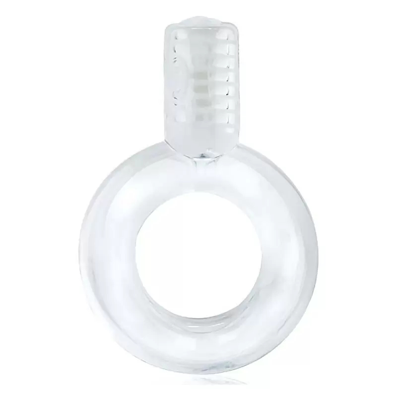 Упругое виброкольцо на пенис Screaming O - Go Vibe Ring одноразовое – прозрачный