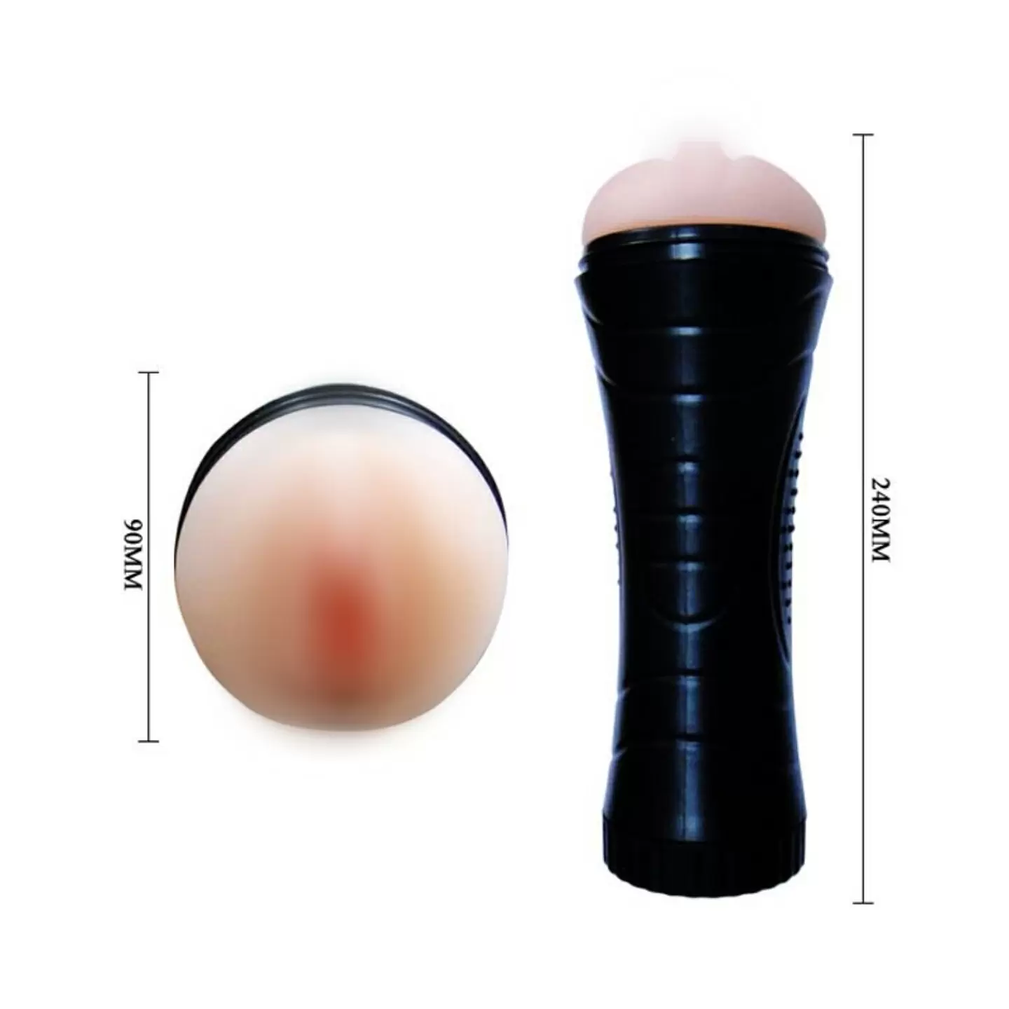 Мастурбатор вагина в футляре Baby Pussy с внутренним рельефом и всасывающим эффектом – телесный