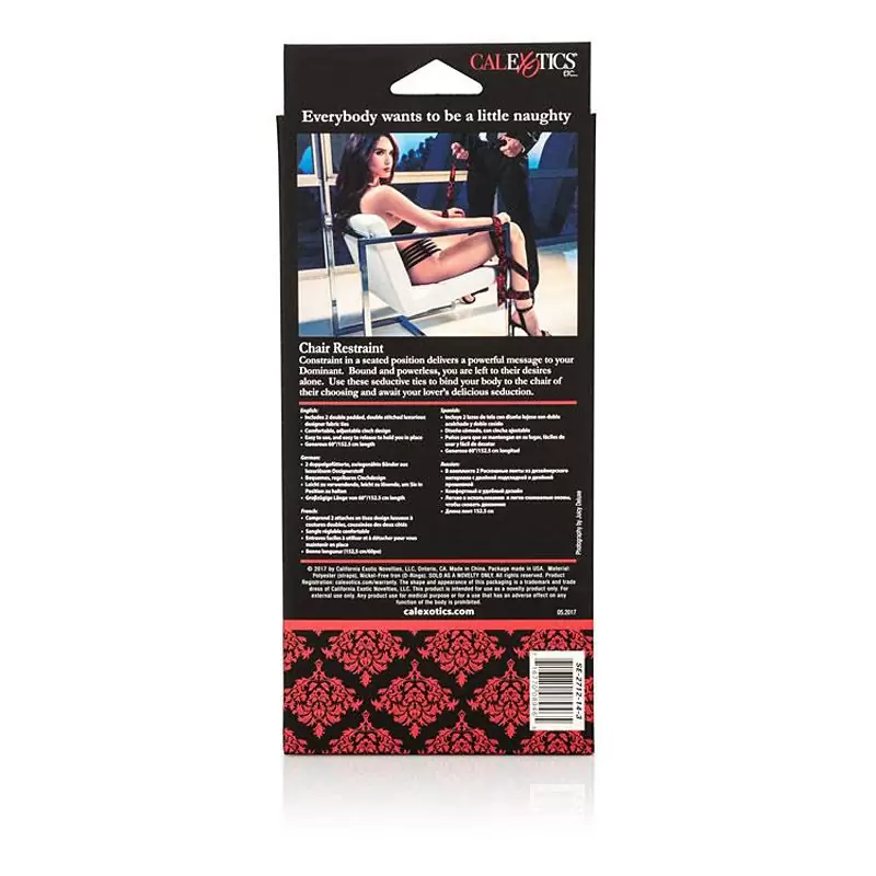Бондаж для связывания Scandal Chair Restraint – черный с красным