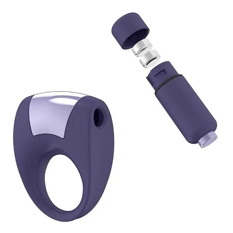 Эрекционное кольцо Ovo B8 с вибрацией – фиолетовый