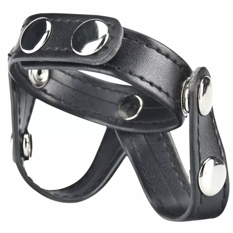 Кольцо на пенис V-style Cock Ring с разделителем мошонки – черный