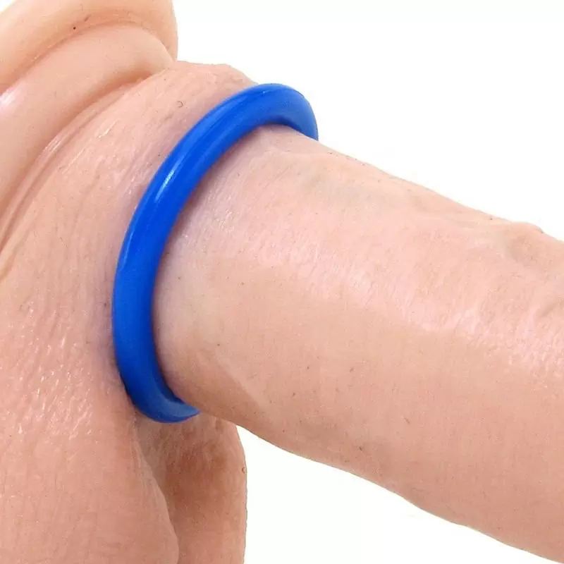 Набор из двух эрекционных колец Silicone Cock Ring Set разного диаметра – голубой